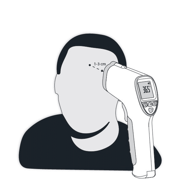 Thermomètre médical frontal sans contact très précis