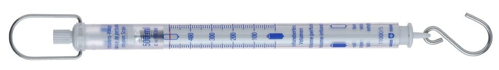 Balance à ressort, LightLine 1000g,d:10g, transparente, bleu foncé, avec pince