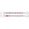 Peson à ressort, portée 5N, résolution 0.05N, transparent, rouge, avec crochet
