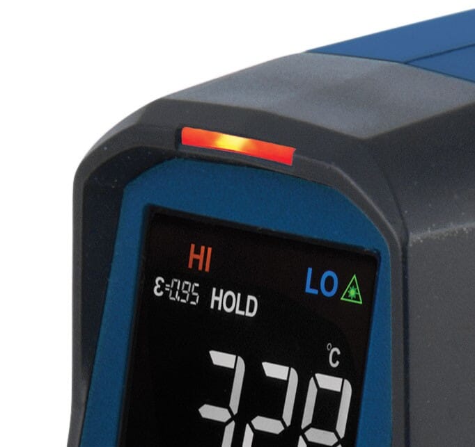 Thermomètre infrarouge, -32 à 800°C, résolution 30:1