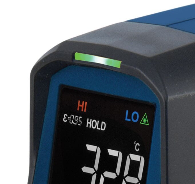 Thermomètre infrarouge, -32 à 800°C, résolution 30:1