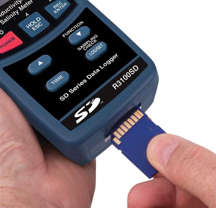 Indicateur de conductivité, MDT et salinité avec enregistrement de données