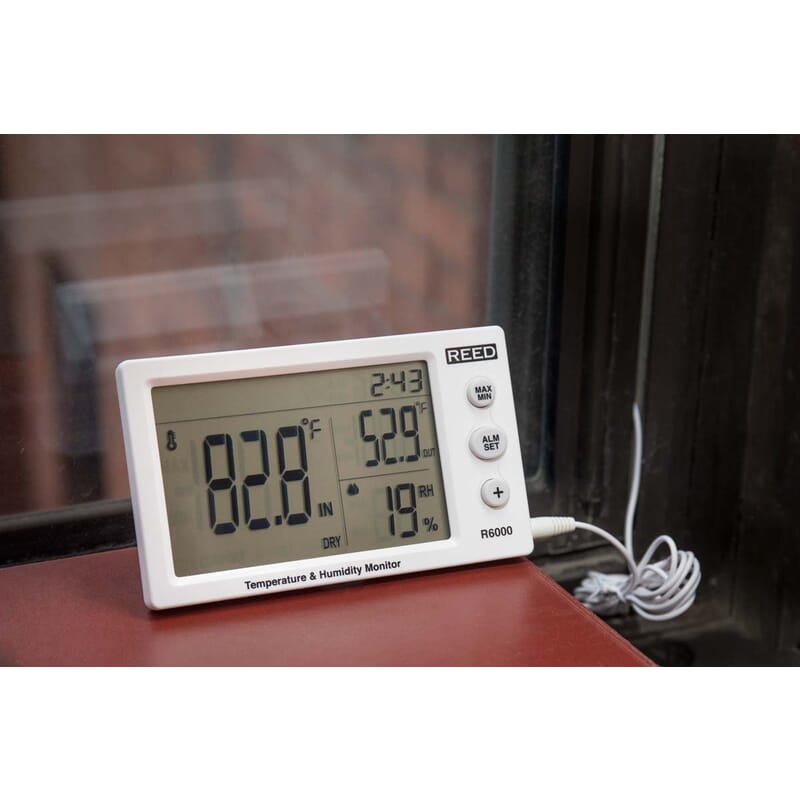 Reed Instruments R6000 Indicateur de température et d'humidité REED R6000 – Surveillance ...