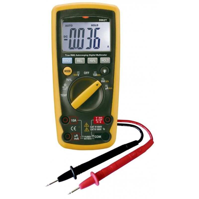 Multimètre digital étanche IP67 - Détection tension sans contact